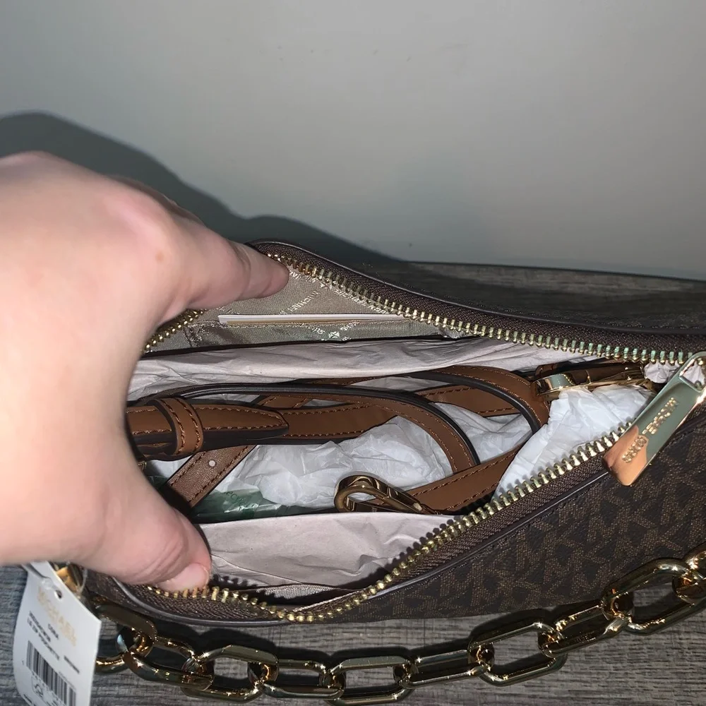 Michael Michael Kors Large Cora Shoulder Bag – Brown Monogram - Picture 9 of 9
